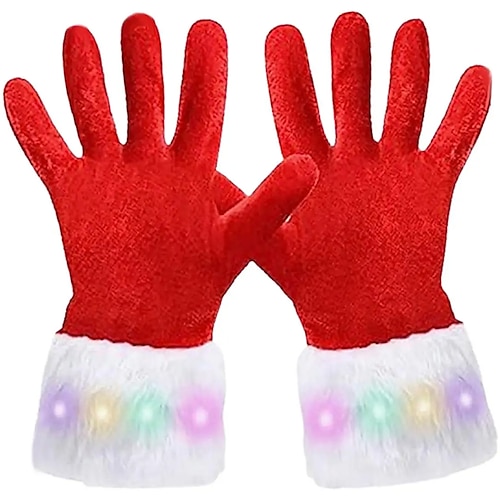 

Weihnachtsmann FrauClaus Handschuhe Unisex Urlaub Weihnachten Heiligabend Samt Handschuhe