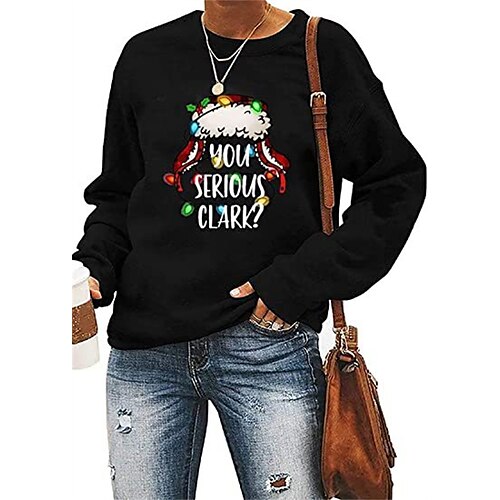 

Férias de Natal do National Lampoon Fantasias Camisola de natal Moletom Pullover Anime Bolso frontal Arte Gráfica Moletom Para Mulheres Adulto Hot Stamping 100% Poliéster Festa Casual / Diário