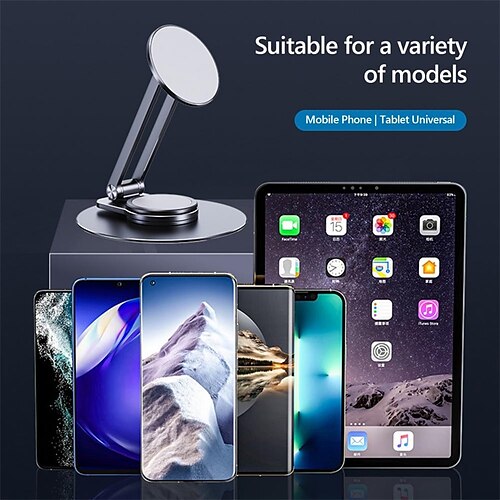 

Phone Stand Foldable Adjustable Anti-Slip Phone Holder for Office Desk Selfies / Vlogging / Live Streaming Compatible with Tablet All Mobile Phone Phone Accessory