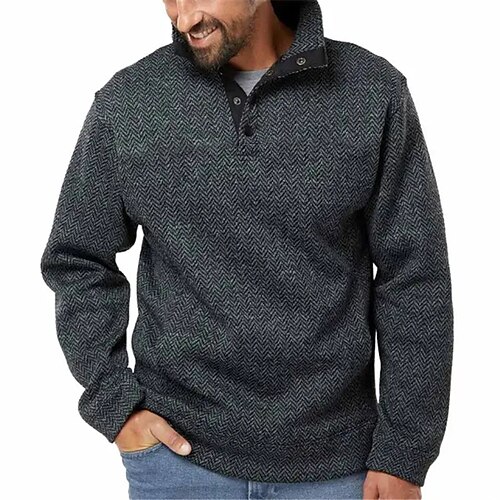 

Men's Sweatshirt Dark Gray Standing Collar Plain Pocket Sports Outdoor Daily Holiday Streetwear Basic Casual Spring Fall Clothing Apparel Hoodies Sweatshirts