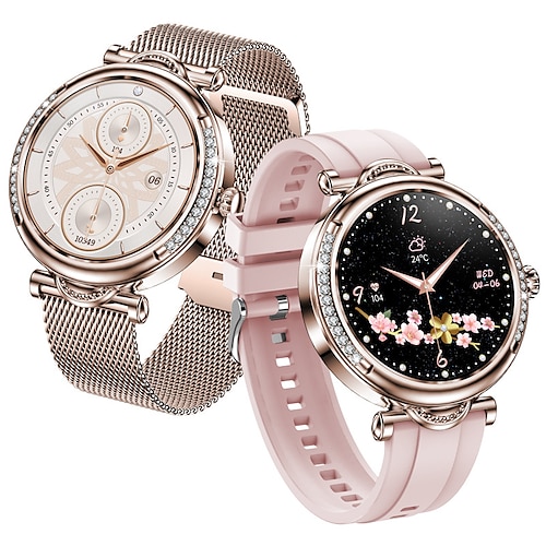 

Reloj inteligente cf32 para mujer con diamantes pantalla hd de 1,27 pulgadas llamada bluetooth monitor de ritmo cardíaco durante el sueño reloj inteligente deportivo de moda