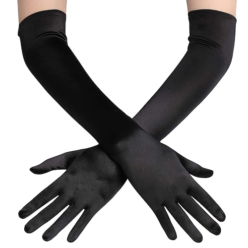 

Long Opera Party 20s Satin Gloves Stretchy Adult Size Elbow Length Retro Vintage 1950s 1920s Long Gloves The Great Gatsby Women's Wedding Party Evening Prom Gloves