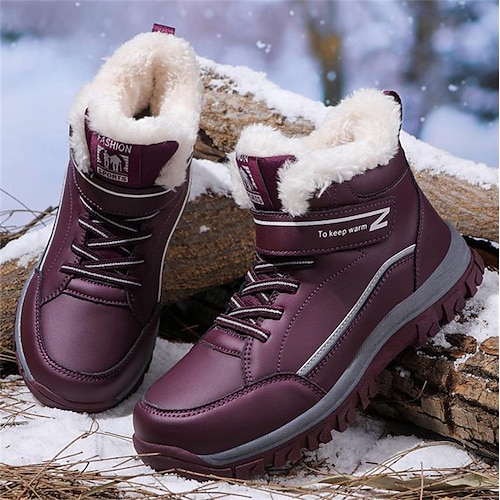 

Hombre Mujer Botas Botas de nieve Botas a prueba de agua Tallas Grandes Exterior Diario Viaje Forrado con Lana Botines Botines Plataforma Dedo redondo Felpa Casual Confort Cuero Sintético Piel