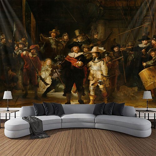 

Rembrandt pintura tapiz colgante arte de la pared tapiz grande decoración mural fotografía telón de fondo manta cortina hogar dormitorio sala de estar decoración