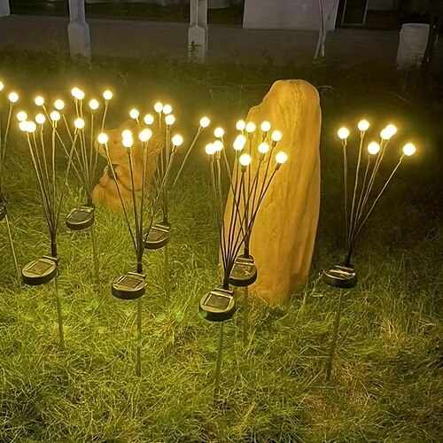 

6/8/10 Lights Solar Lawn Lamp Garden Lamp, LED Wind-driven Firefly Ground Plug Lamp, Garden Decoration Festival Lamp