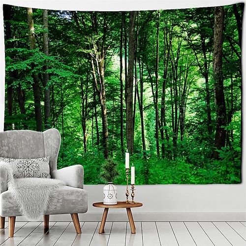 

Arbres forestiers suspendus tapisserie mur art grande tapisserie décor mural photographie toile de fond couverture rideau maison chambre salon décoration