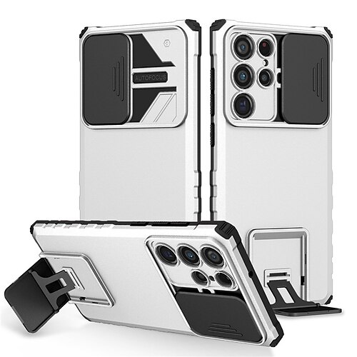 

teléfono Funda Para Samsung galaxia S23 Ultra Plus S22 S21 Plus Ultra Note 20 Ultra Funda Trasera Protector de lente de cámara Caballete ordenador personal