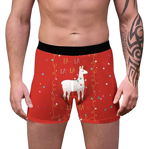 

Cadeaux de noël Boxer Short Sous-Vêtements Homme Fête costumée Noël Noël Carnaval Mascarade Adulte Soirée Noël Polyester