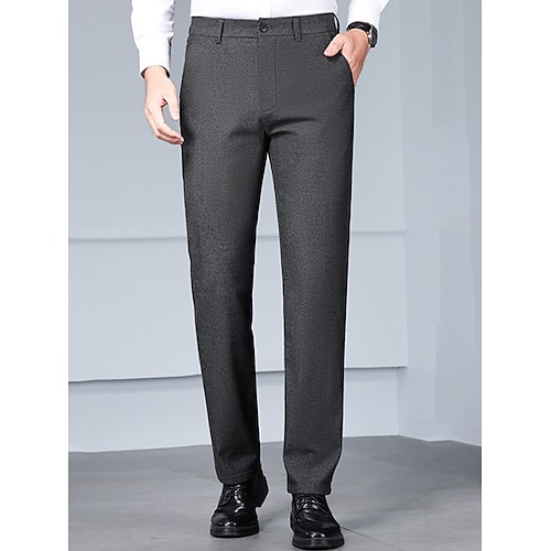 

Hombre pantalones de traje Pantalones de invierno Pantalones Pantalones de traje Pantalones de tweed Bolsillo Plano Comodidad Transpirable Exterior Diario Noche Moda Casual Negro Azul Oscuro