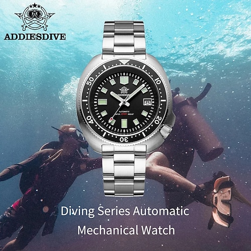 

addiesdive Herren-Automatikuhren, neue Saphirglas-Keramiklünette, super leuchtende 200 m wasserdichte Stahluhr, Relogio Masculino