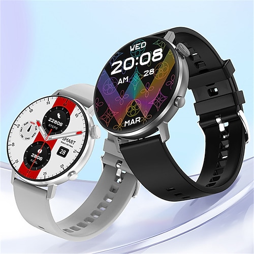 

DT88 MAX Montre intelligente 1.45 pouce Smartwatch Montre Connectée Bluetooth Podomètre Rappel d'Appel Moniteur d'Activité Compatible avec Android iOS Femme Hommes Longue Veille Mode Mains-Libres