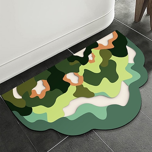 

Tapis de sol absorbant en forme d'herbe de mousse, antidérapant, anti-salissure, pour salle de bain, entrée, maison, salle de bain, chambre à coucher