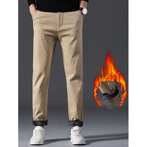 

Homme Pantalon en molleton Pantalon Chino Pantalon chino Zippé Bouton Poche Plein Confort Respirable Extérieur du quotidien Sortie Mélange de Coton Mode Décontractées Noir Bleu Roi