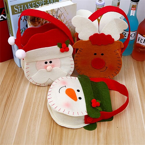 

1pc bolsa de natal saco de presente saco de presente de natal saco de doces saco de maçã decorações de natal para crianças