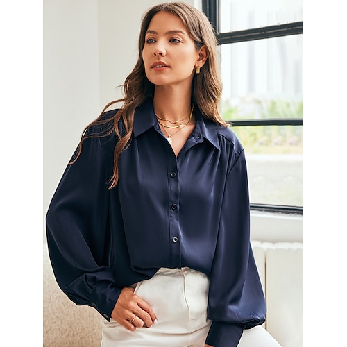 camicetta elegante in raso alla moda