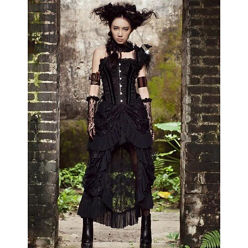 

Vintage Punk y gótico Steampunk Vestidos Cosplay Mujer Encaje Cosplay Disfraz Carnaval Fiesta Mascarada Vestido