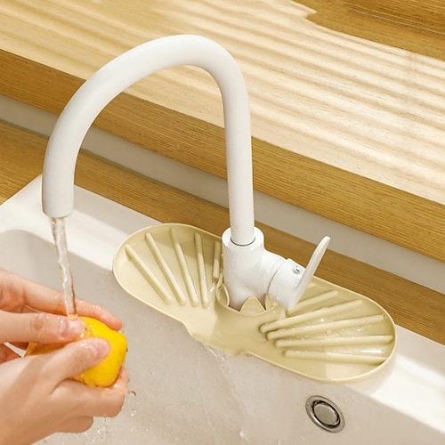 

Tapete de silicone para torneira de cozinha, ondulações de água, coletor de água, casa, banheiro, pia grande, almofada contra respingos, protetor de bancada