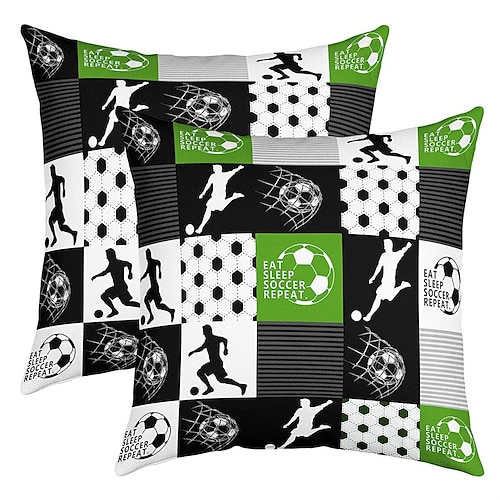 

Football Pillows Decorative Toss Pillows Cover 1PC Soft Square Cushion Case Pillowcase for Bedroom Livingroom Sofa Couch Chair