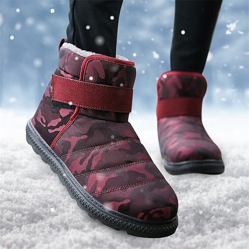 

Herren Damen Stiefel Schneestiefel Übergrössen Winterstiefel Täglich Innenfutter aus Fleece Stiefeletten Stiefeletten Flacher Absatz Runde Zehe Plüsch Brautkleider schlicht Komfort Elastisches Gewebe