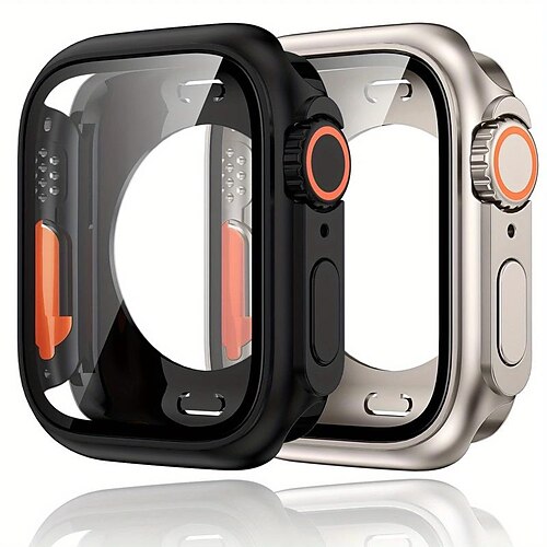 

Watch Case with Screen Protector Compatible with Apple Watch Series 8 7 41mm 45mm / Series 6 5 4 SE 40mm 44mm Scratch Resistant Dust Proof Bumper Full Cover Hard PC Watch Cover