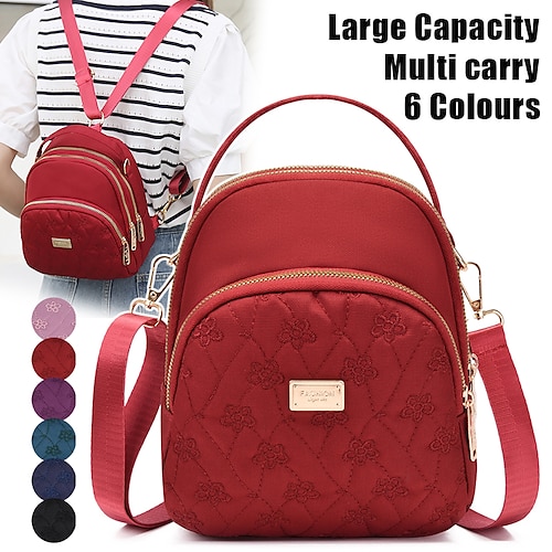 

Damen Umhängetasche Schultertasche Kuppeltasche Oxford Stoff Outdoor Täglich Festtage Stickerei Reißverschluss Blume Hohe Kapazität Leichtgewichtig Langlebig Feste Farbe Gesteppt X2260 Youlan X2260