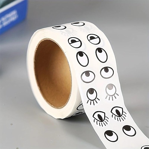 

500pairs/set Eye Sticker Labels, Eye Self-adhesive Paper For DIY Handmade Arts And Crafts Toys And Home Decor 7.5cm / 3in