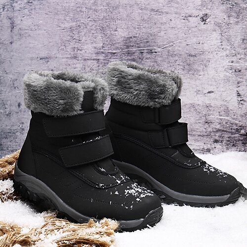 

Mujer Botas Botas con plataforma Botas de nieve Tallas Grandes Exterior Trabajo Diario Forrado con Lana Botines Botines Invierno Plataforma Tacón Plano Dedo redondo Casual Confort Minimalismo PU