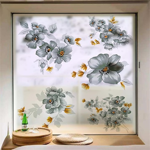 

Movable Transparent Opaque PVC Frosted Plant Flower Window With Adhesive Glass Sticker