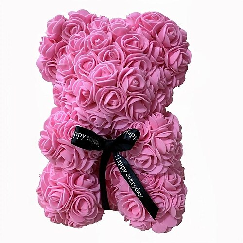 

1pc Rose Bear Artificial Foam Flowers Bear Made Of Roses For Valentines Day, Mothers Day, Anniversary, Wedding Gifts 6.699.05in Mother's Day Gifts Birthday Gifts