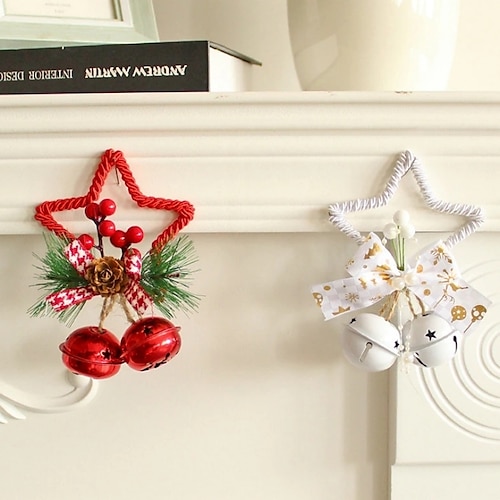 

Christmas Ornaments Xmas Star Bell Christmas Tree Hanging Pendant Christmas Decoration for Home