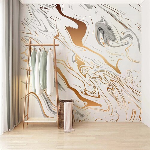 

Papel pintado de mármol abstracto mural de mármol de oro blanco revestimiento de pared adhesivo despegar y pegar material de PVC/vinilo extraíble autoadhesivo/adhesivo necesario decoración de pared