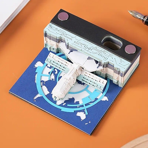 

cuaderno calendario creativo 3d tallado en papel oficina escritorio decoración espacio