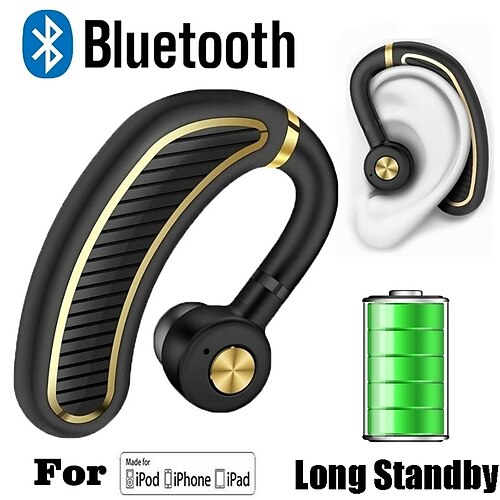 

Wireless Bluetooth Earphone Stereo Noise Cancellation Headphone Sport Earbuds Business Earhook Headset with Mic for IOS Android Smartphone