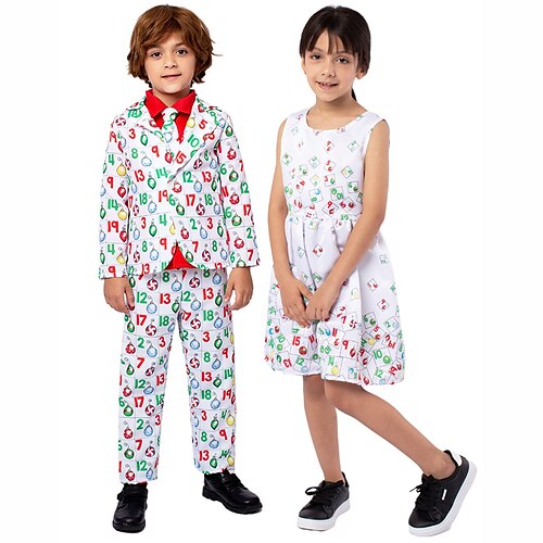 

Papai Noel Mrs.Claus Vestido de Natal Fantasia de Natal Para Meninos Para Meninas Natal Natal Ano Novo Noite de Natal Crianças Festa Natal Véspera de Ano Novo Poliéster Ocasiões Especiais