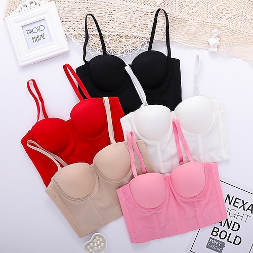 

Sensual Y2K Ano 2000 Corpete Tubo Superior Regata Sutiã push-up Top curto corpete Garota gótica Mulheres Cosplay Ocasiões Especiais Carnaval Festa Boate Clubwear Colete