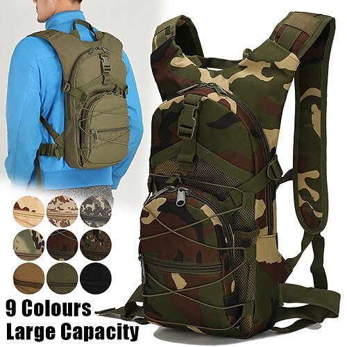 

Men's Backpack School Bag Bookbag Functional Backpack Tactical Backpack School Outdoor Daily Oxford Cloth Large Capacity Waterproof Lightweight Zipper Black Camouflage