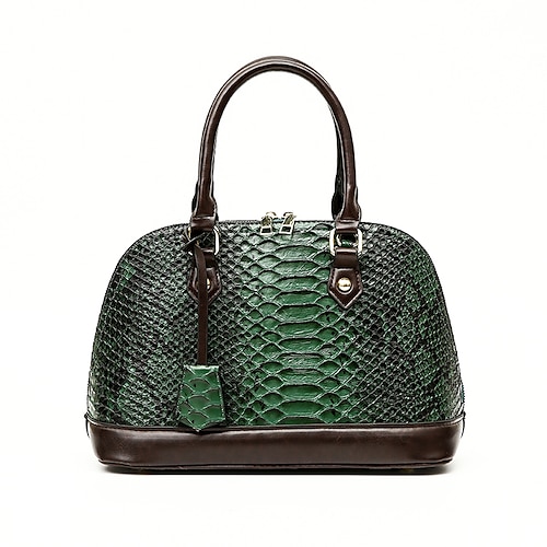 

Women's Handbag Dome Bag PU Leather Office Daily Large Capacity Leopard Geometric Black Yellow Purple