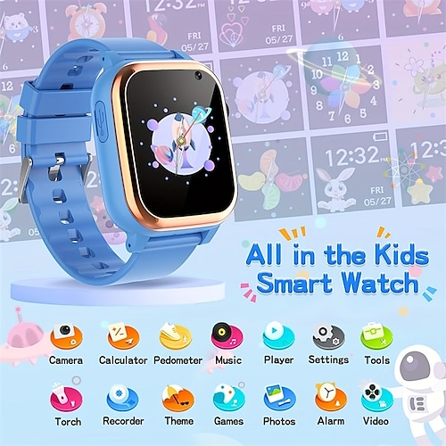 

Smart Watch Smartwatch 1.28 Zoll Smartwatch Fitnessuhr Bluetooth Wecker Kalender Kompatibel mit Android iOS Kinder Langer Standby IP 67 40mm Uhrengehäuse
