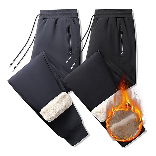 

Herren Sherpa Jogginghose Trainingshose Jogginghose Jogger Tasche Kordelzug Elastische Taille Glatt Komfort Atmungsaktiv Outdoor Täglich Ausgehen Modisch Brautkleider schlicht Schwarz Schwarzes