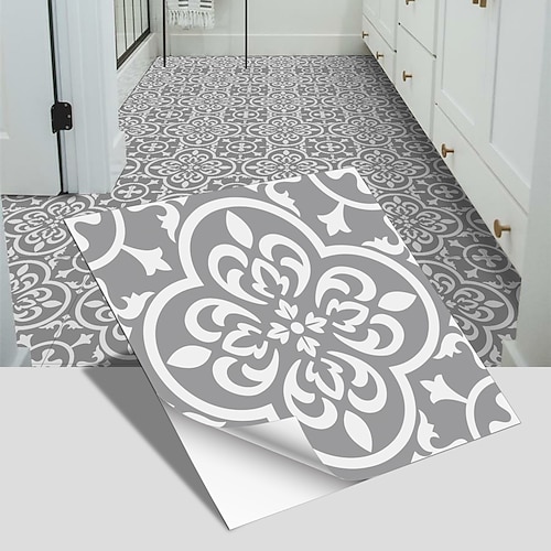 

4 unidades de adesivos de azulejos de vinil descascam e colam papel de parede de decoração de casa adesivos de parede descascados e colados adesivos de piso autoadesivos à prova d'água espessados e