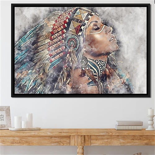 

People Wall Art Canvas Beautiful Woman Face Prints and Posters Portrait Pictures Decorative Fabric Painting For Living Room Pictures No Frame