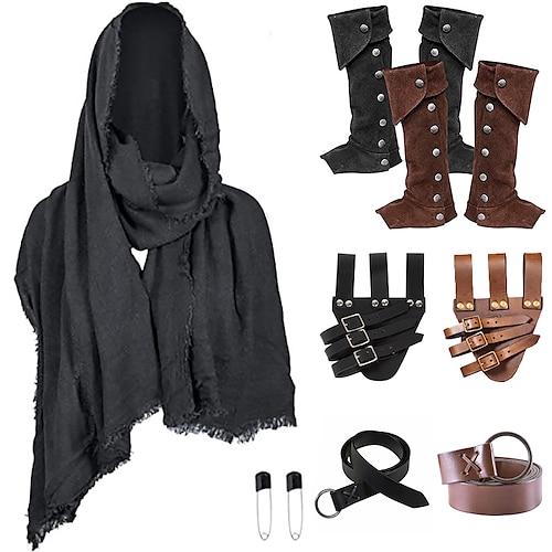 

Retro Vintage Punk Gothic Mittelalterlich 17. Jahrhundert Austattungen Vikinger Keltischer Ritter Herren Cosplay Kostüm Halloween Karnival Leistung Gürtel