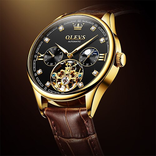 

Olevs marque montres pour hommes calendrier lumineux affichage de la semaine chronographe multifonction montre à quartz étanche sport montres pour hommes