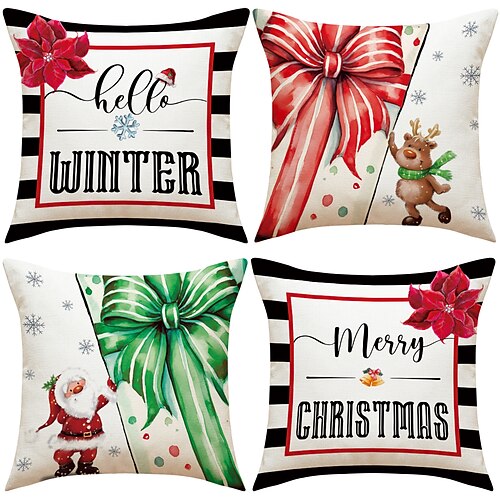 

Capa de almofada de natal 1 peça, almofadas decorativas de natal, capas de travesseiro macias para quarto, sala de estar, sofá, cadeira, banco