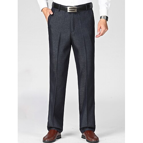 

Hombre pantalones de traje Pantalones Pantalones de traje Bolsillo Plano Comodidad Transpirable Exterior Diario Noche Moda Casual Negro Gris Negro