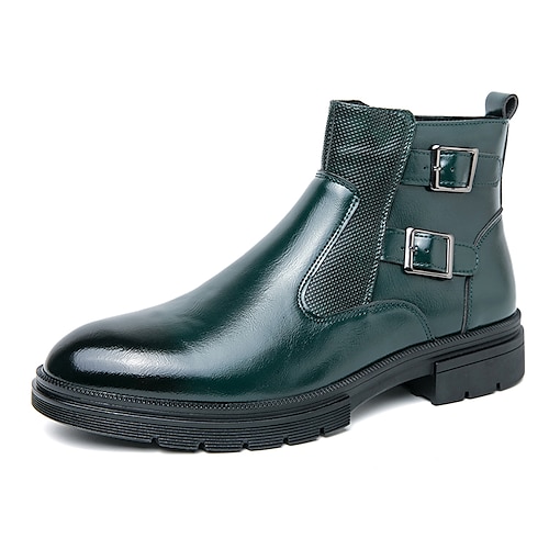 

Hombre Botas Zapatos formales Zapatos De Vestir Negocios Casual Navidad Oficina y carrera Fiesta y Noche PU Cómodo Botines / Hasta el Tobillo Cremallera Hebilla Negro Azul Marrón Invierno