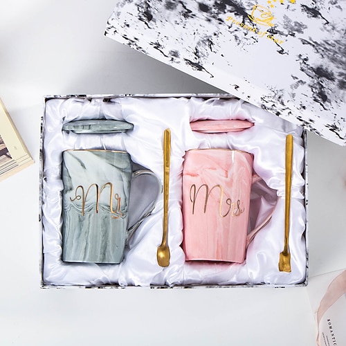 

canecas de café senhor e senhora - presentes de casamento de natal - conjunto de canecas senhor e senhora - para noiva e noivo - presentes de natal para chá de panela, noivado, casamento e aniversário de casais