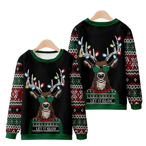 

Christmas Cosplay Ugly Christmas Sweater / Sweatshirt Hoodie Anime Graphic Hoodie For Men's Women's Unisex Adults' 3D Print 100% Polyester Party Festival