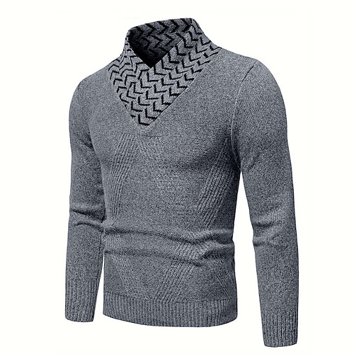 

Hombre Suéter de punto Estriado Tejer Recortado De Punto Plano Cuello Alto Mantiene abrigado Contemporáneo moderno Ropa Cotidiana Noche Ropa Otoño Invierno Color Camello Vino S M L