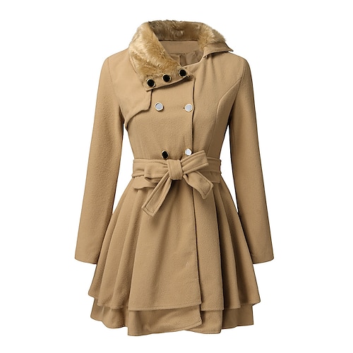 

Rétro Vintage 1950s Manteau Pardessus Femme Cosplay Costume Mascarade Casual Quotidien Manteau